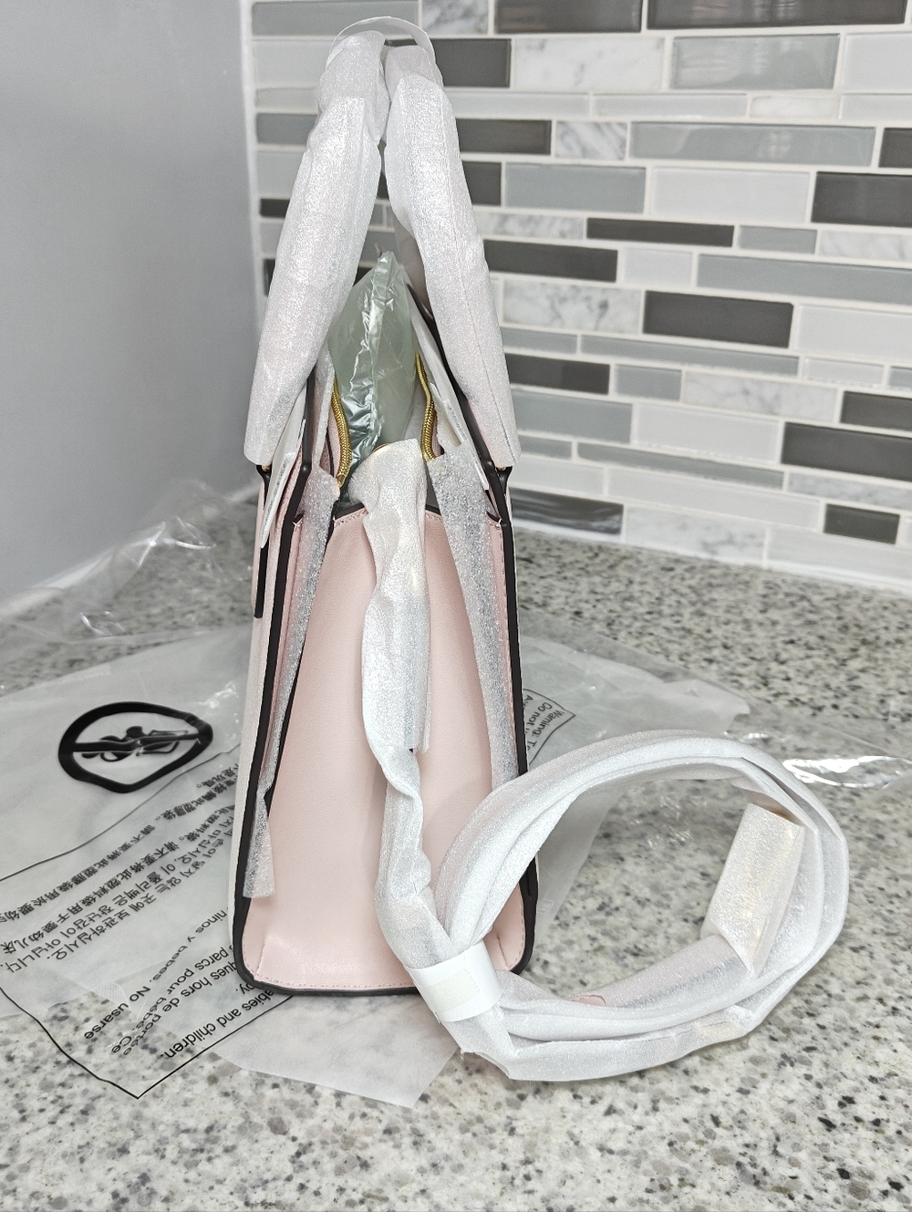 Michael Kors Sheila Medium Ombré Signature Logo Satchel (Powder Blush) - Picture 11 of 14